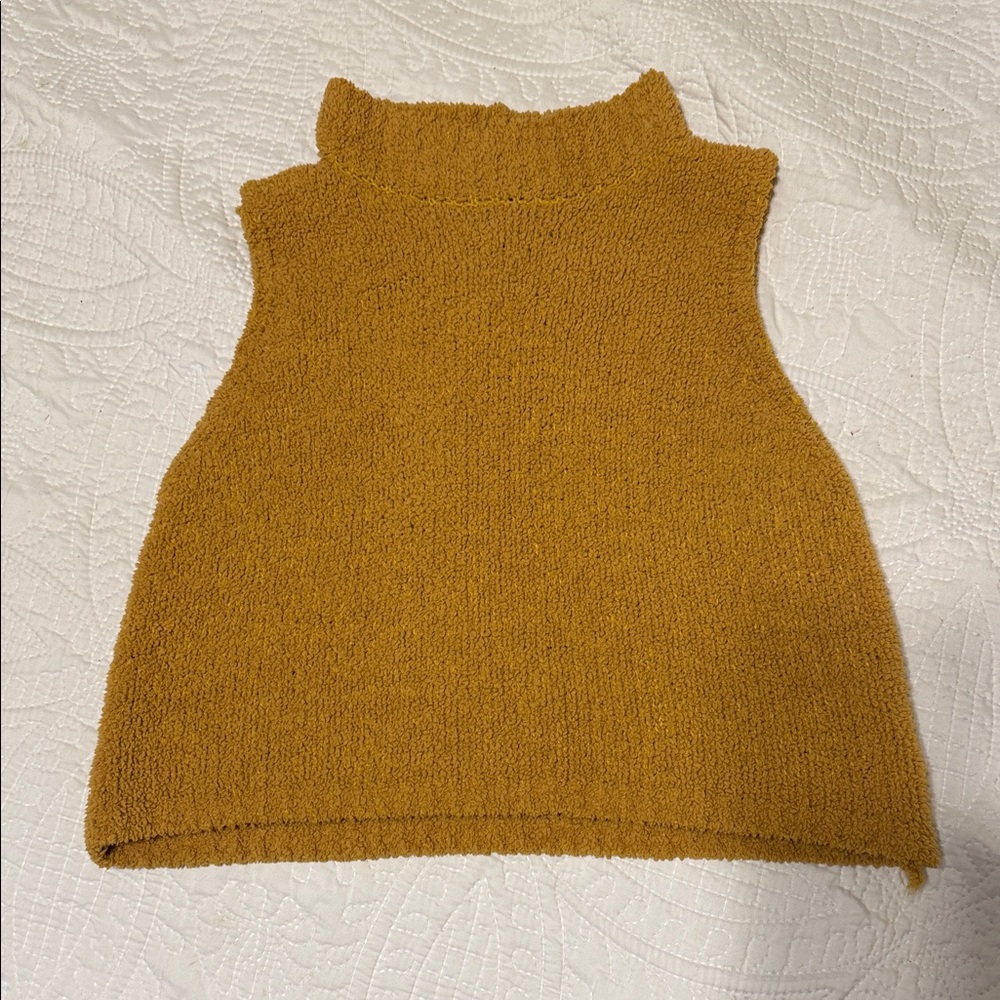 She + Sky Mustard Cowl Neck Sweater